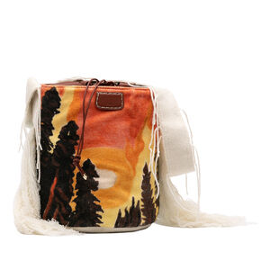 Pre-Loved Chloé Printed Knit Jorge Bucket Bag